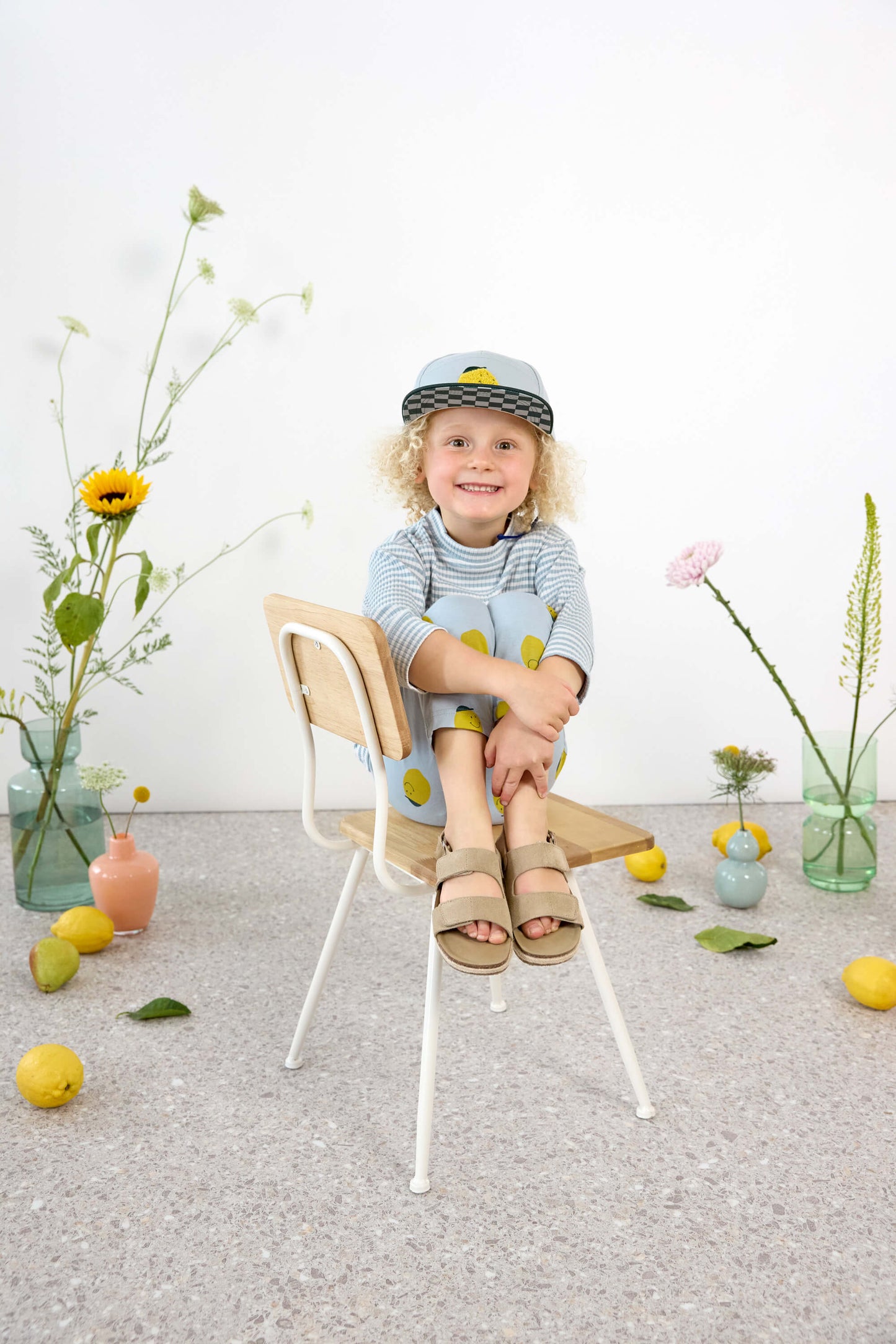 Lässig - kinder skater pet, citroen lichtblauw/donkergroen, 2 maten