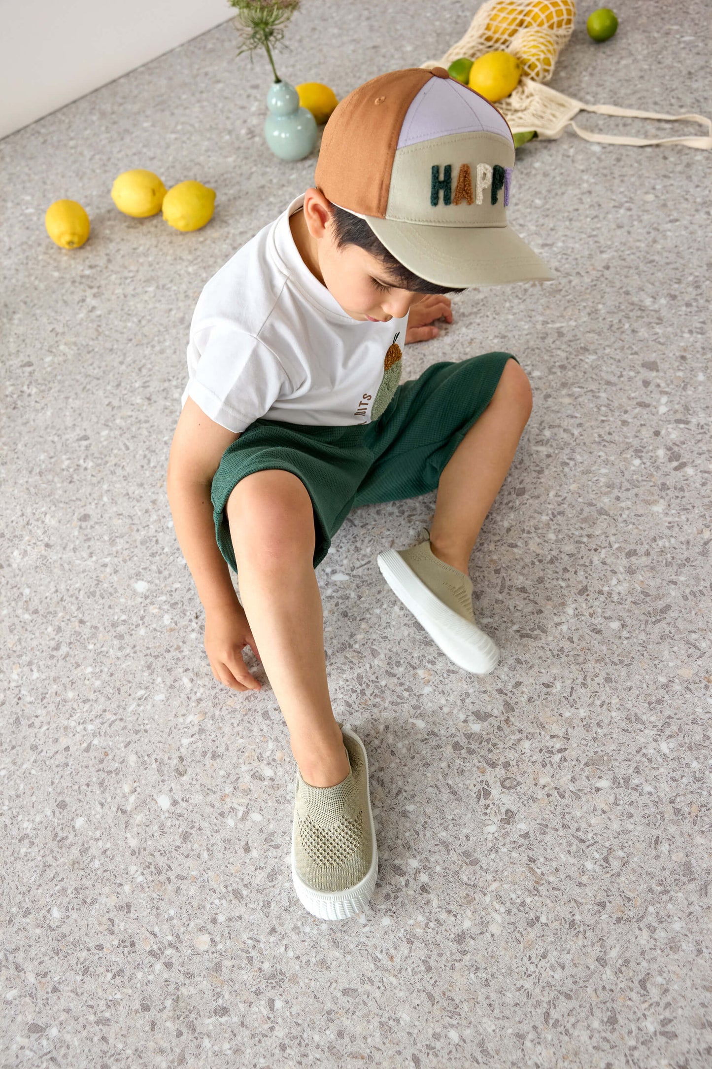 Lässig - kinder basebalpet, Happy lichtkhaki/caramel, 2 maten