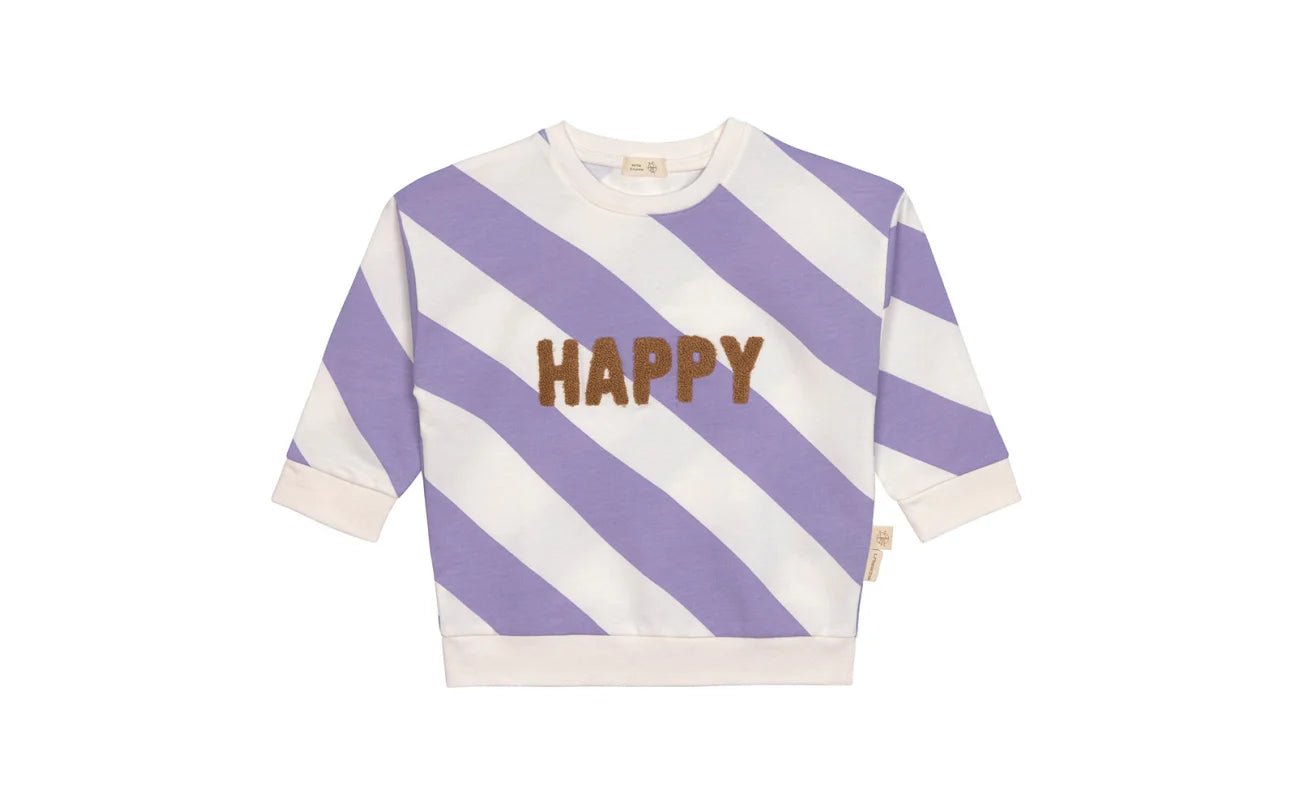 Lässig - Kids sweater GOTS Happy milky/ lilac