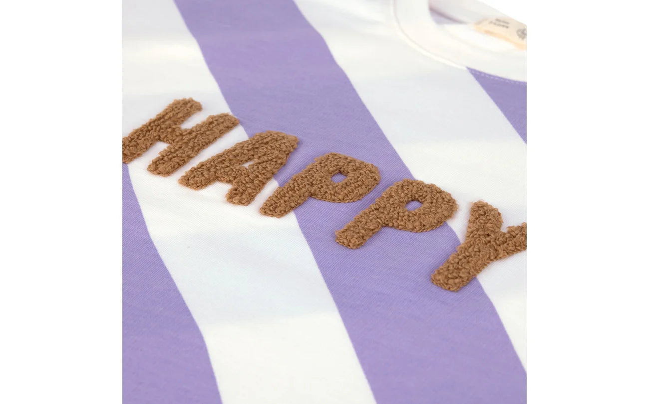 Lässig - Kids sweater GOTS Happy milky/ lilac