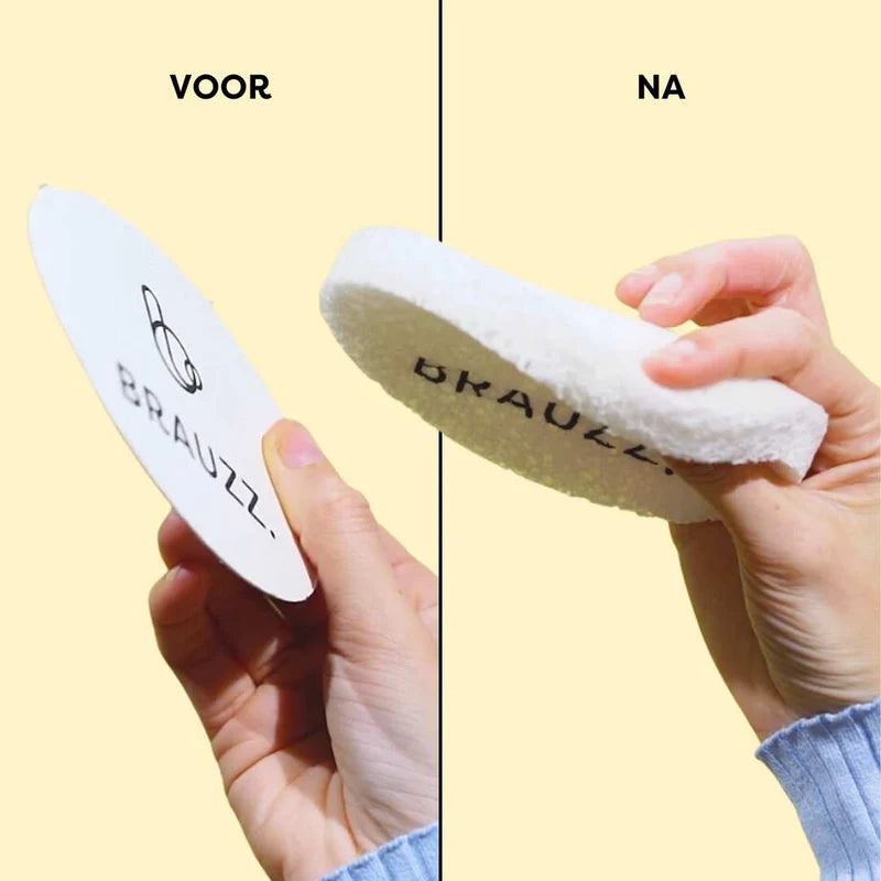 BRAUZZ - herbruikbare en composteerbare pop-up spons