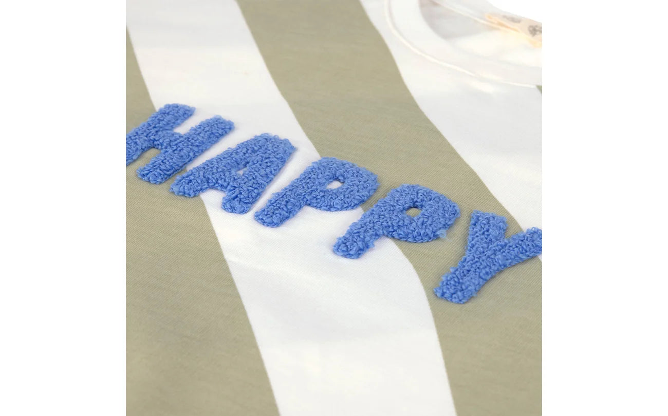 Lässig - Kids sweater GOTS Happy milky/light khaki
