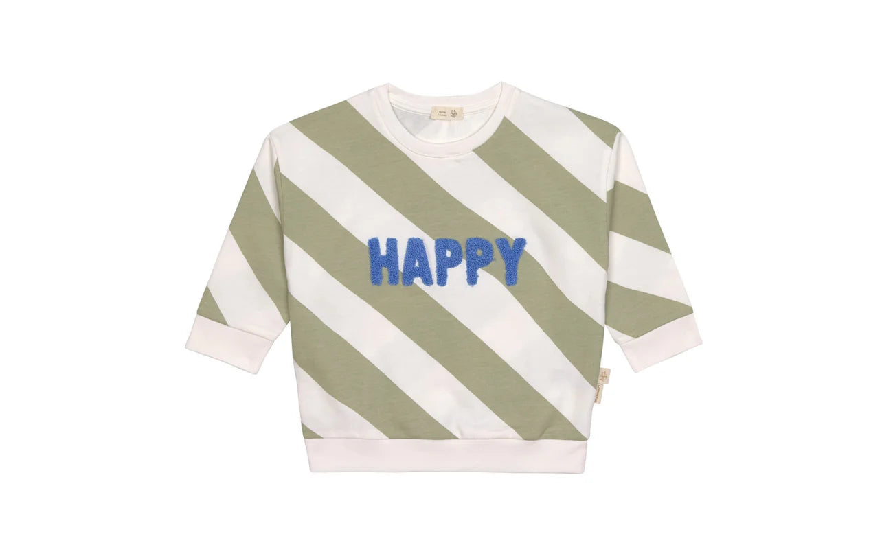 Lässig - Kids sweater GOTS Happy milky/light khaki
