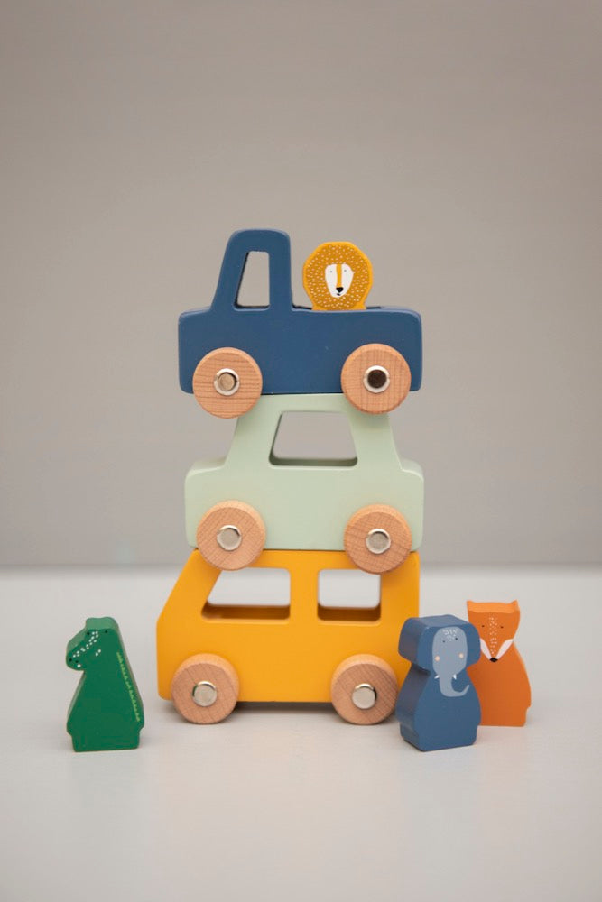 Trixie - houten dierenauto set