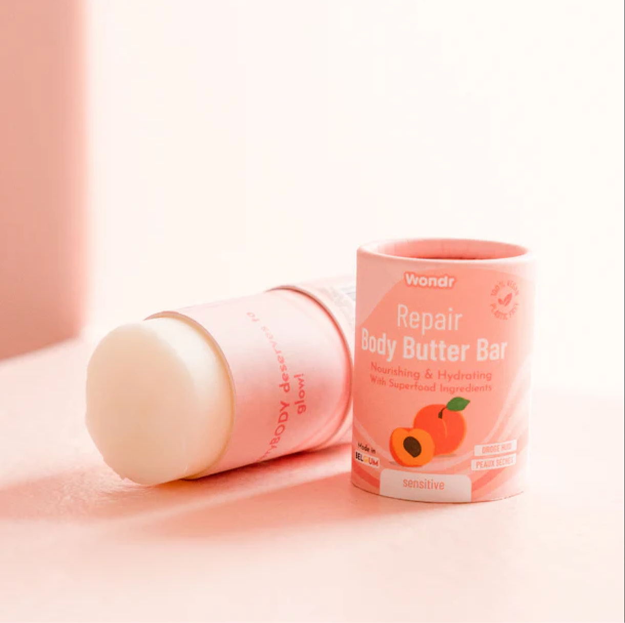 WONDR - Repair Body Butter Bar - Abrikoos