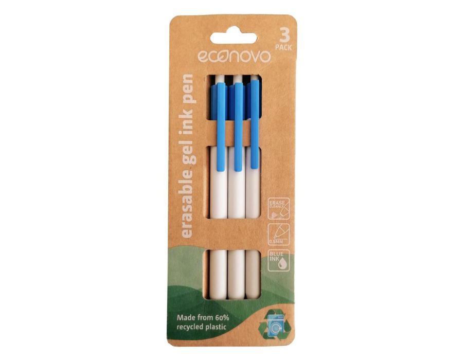 Econovo - gelpennen (3) blauw 0,5mm