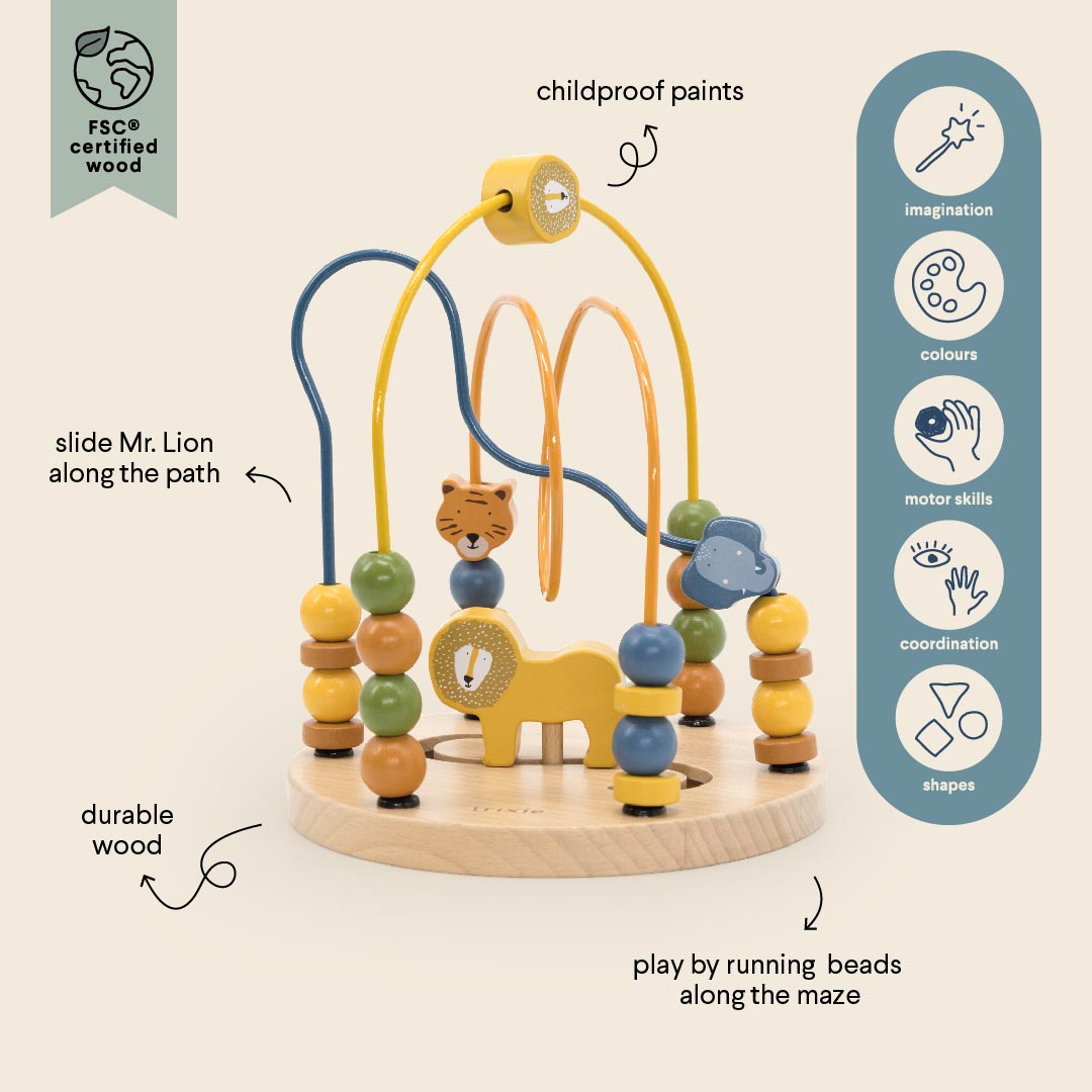 Trixie - houten kralenframe met dieren