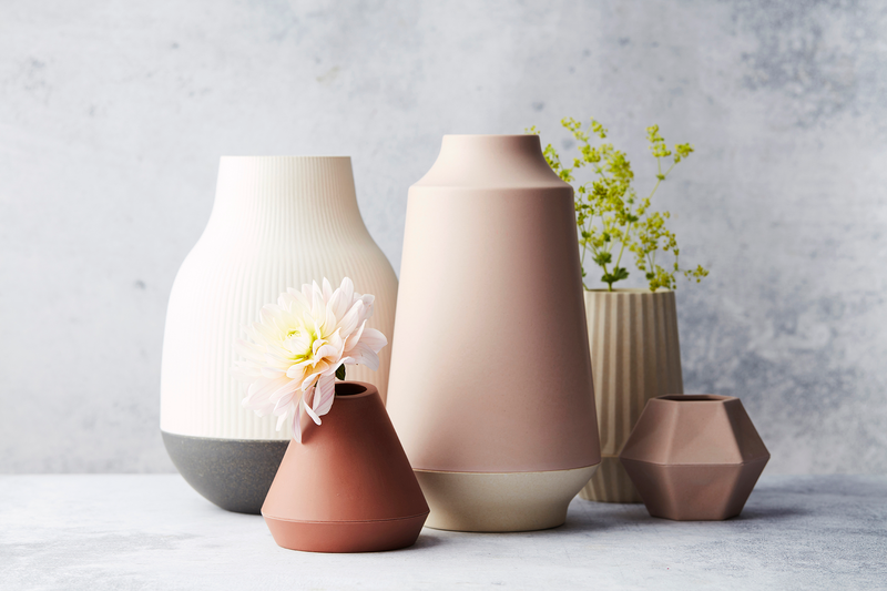 Point-Virgule - Vaas uit bamboevezel terracotta