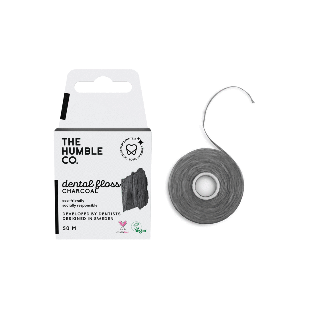 The Humble Co. - dental floss houtskool 50m