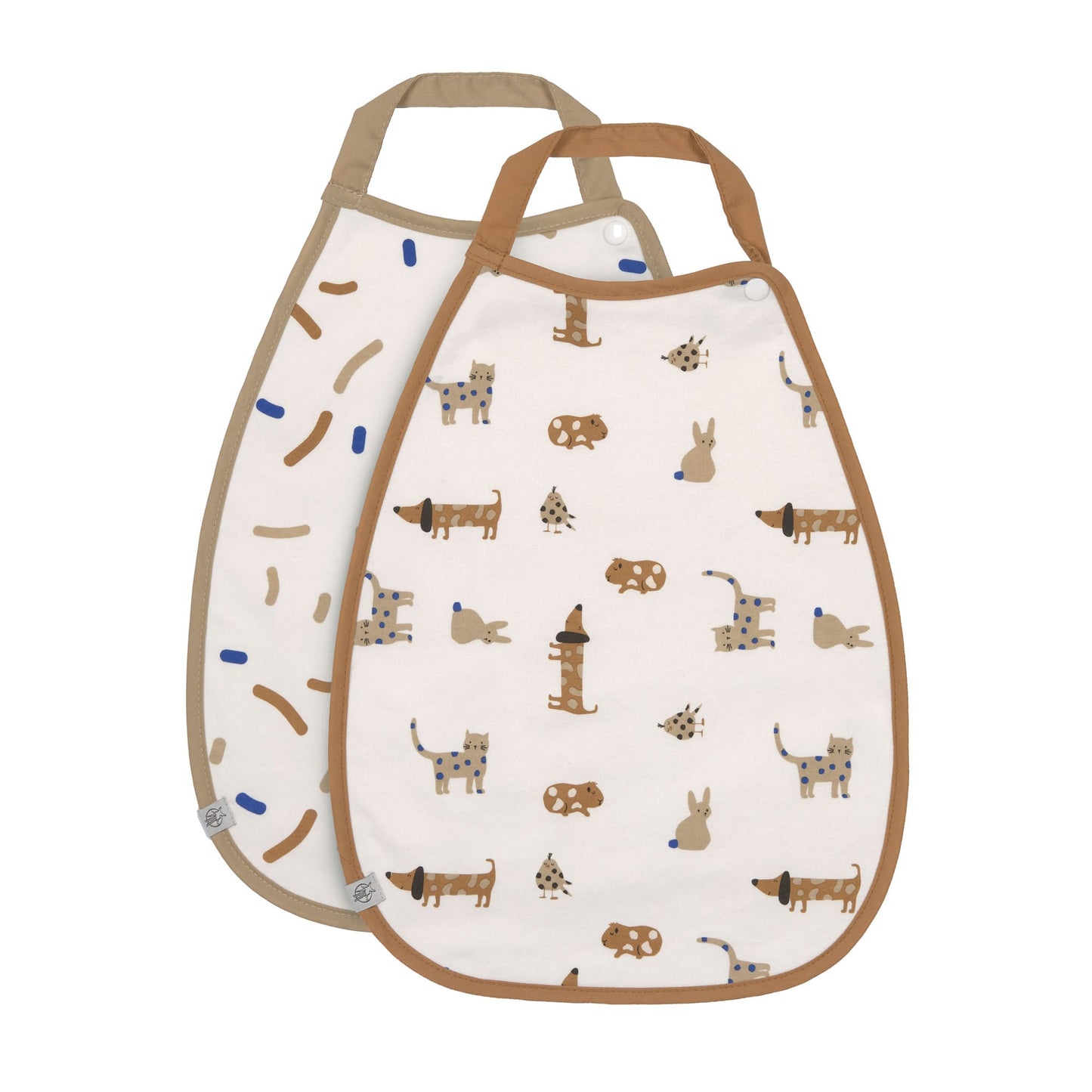 Lässig - medium slabbetje - little mateys royal blue - 2 stuks - 6 tot 36 maanden