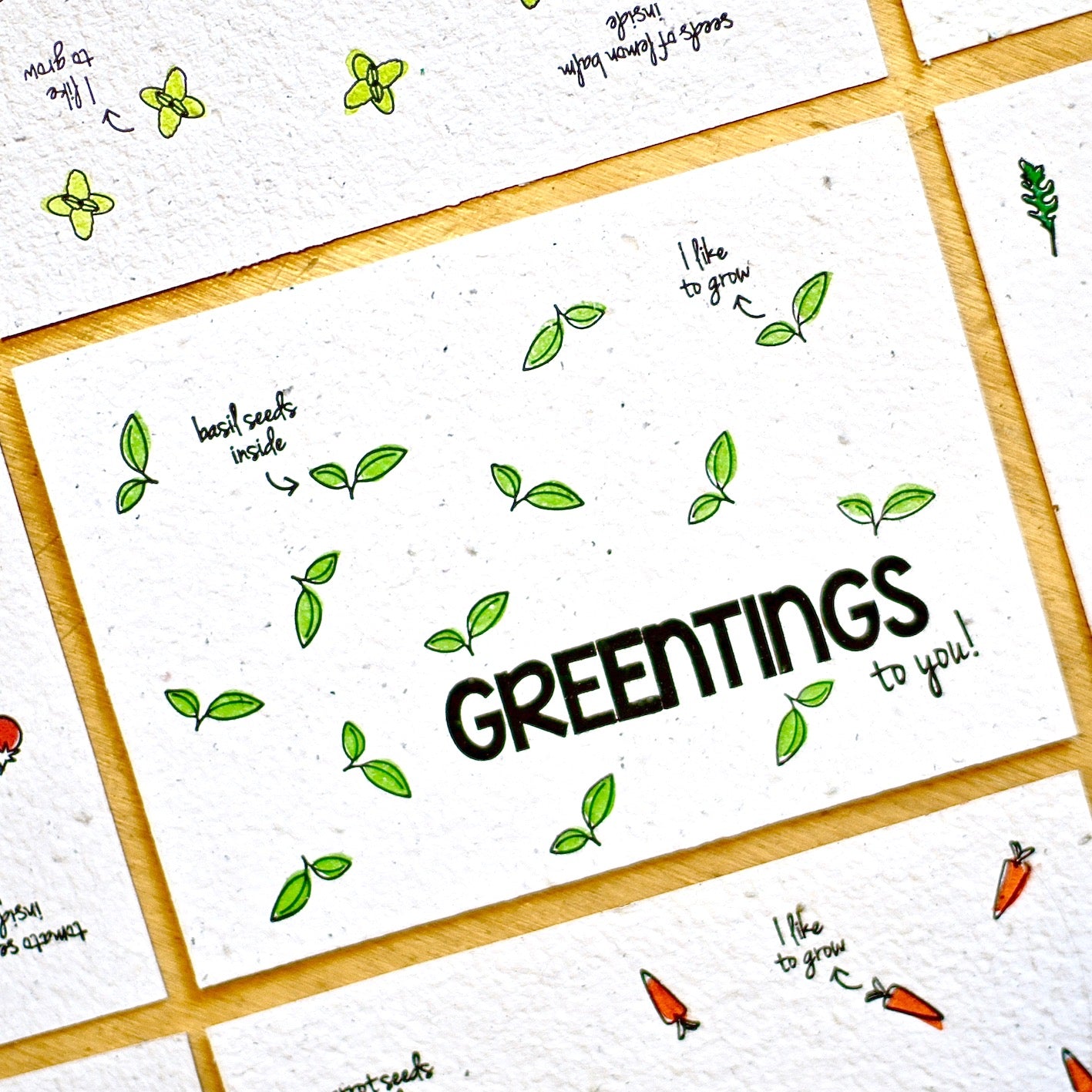 Bloom Your Message - plantbare kaarten - vegetable and herb collection