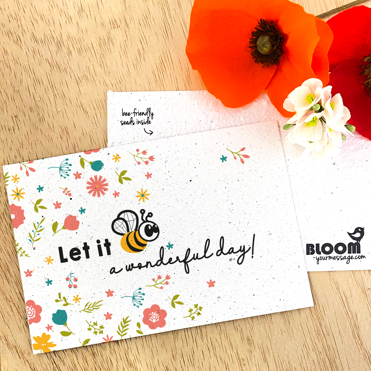 Bloom Your Message - plantbare kaarten - bee collection