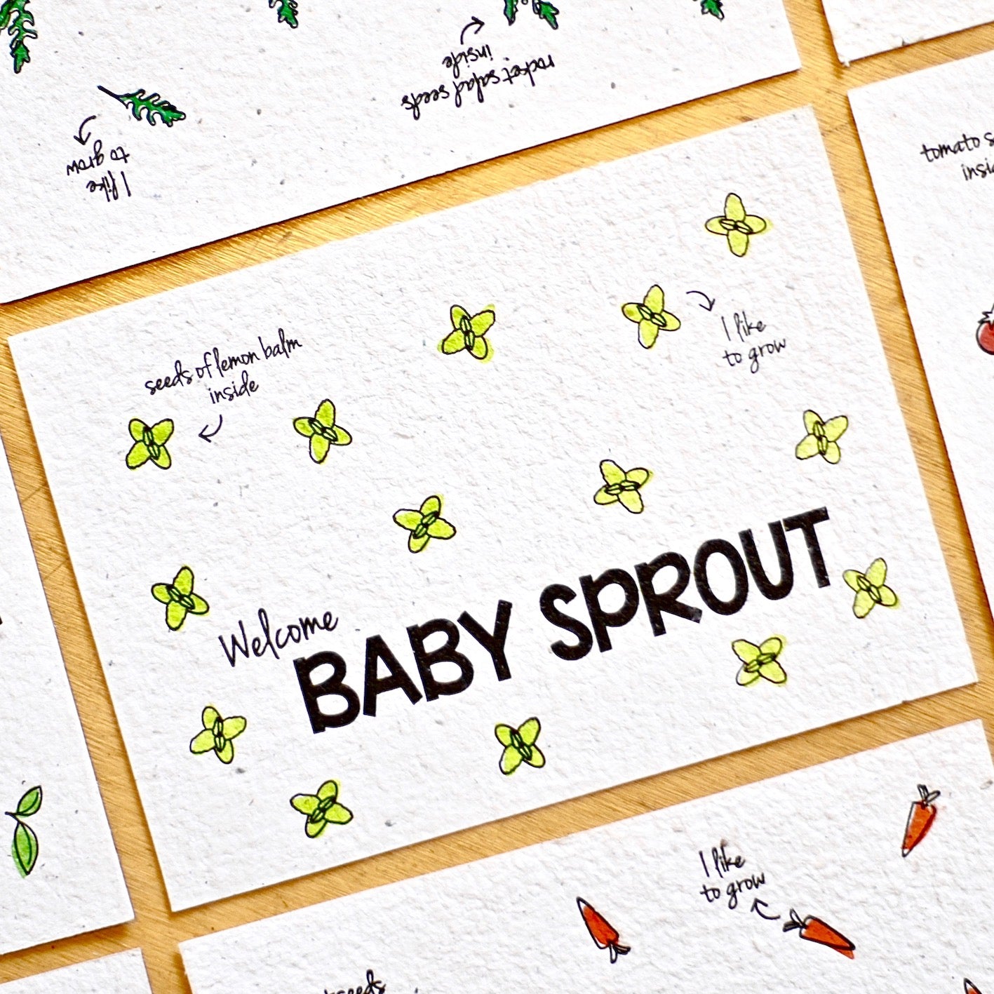Bloom Your Message - plantbare kaarten - vegetable and herb collection