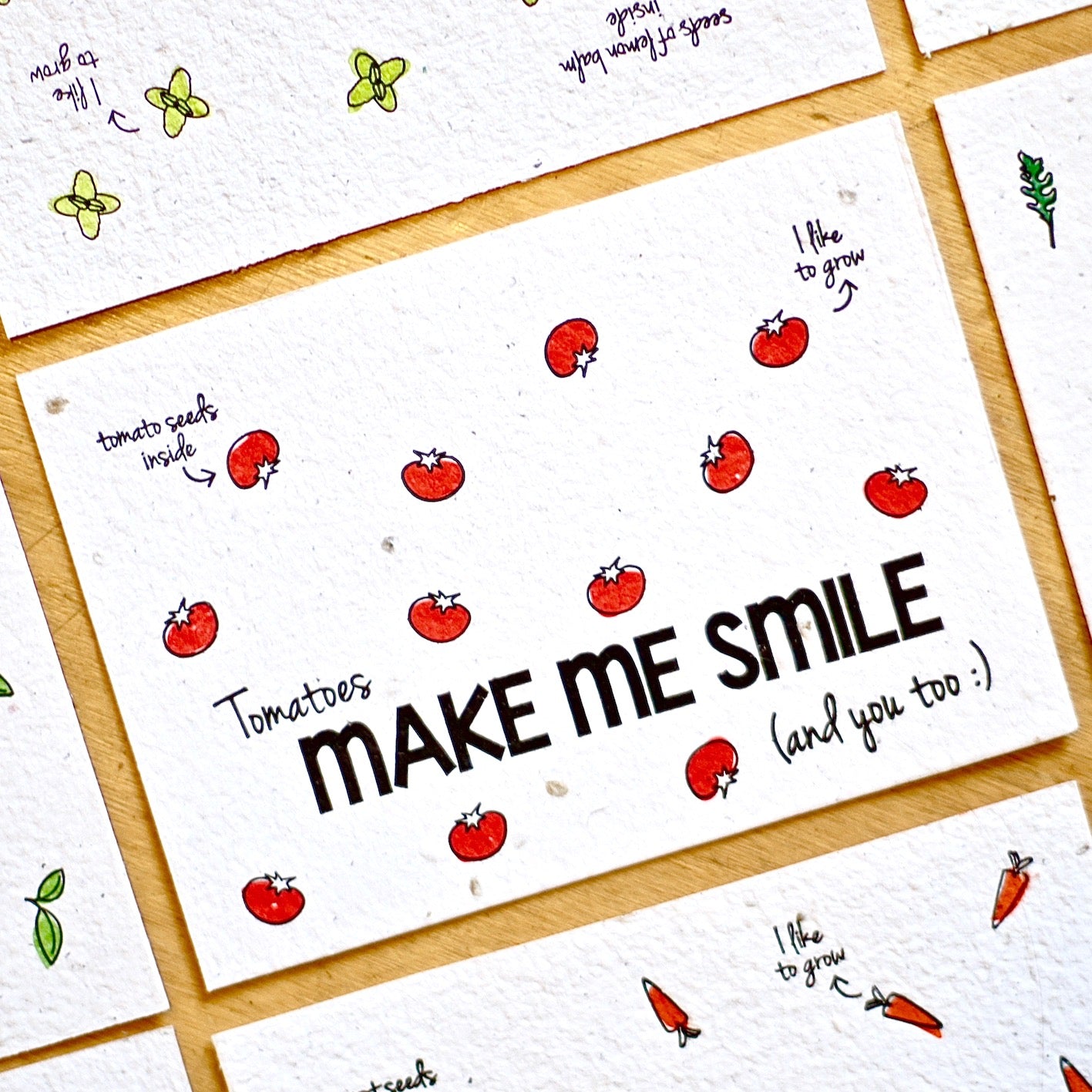 Bloom Your Message - plantbare kaarten - vegetable and herb collection