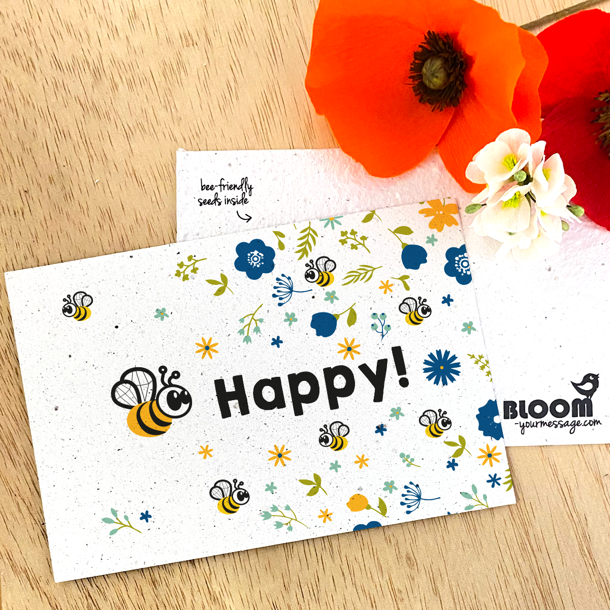 Bloom Your Message - plantbare kaarten - bee collection