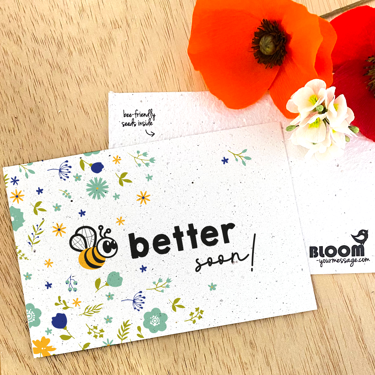 Bloom Your Message - plantbare kaarten - bee collection