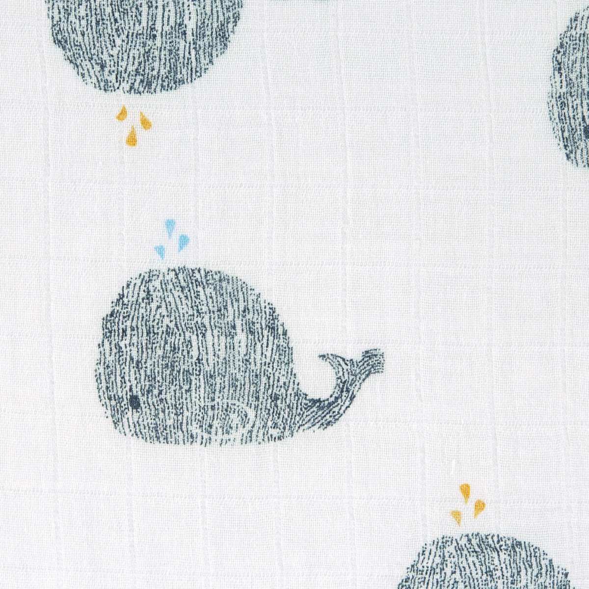Lässig - heavenly soft swaddle XL whale - 2 stuks