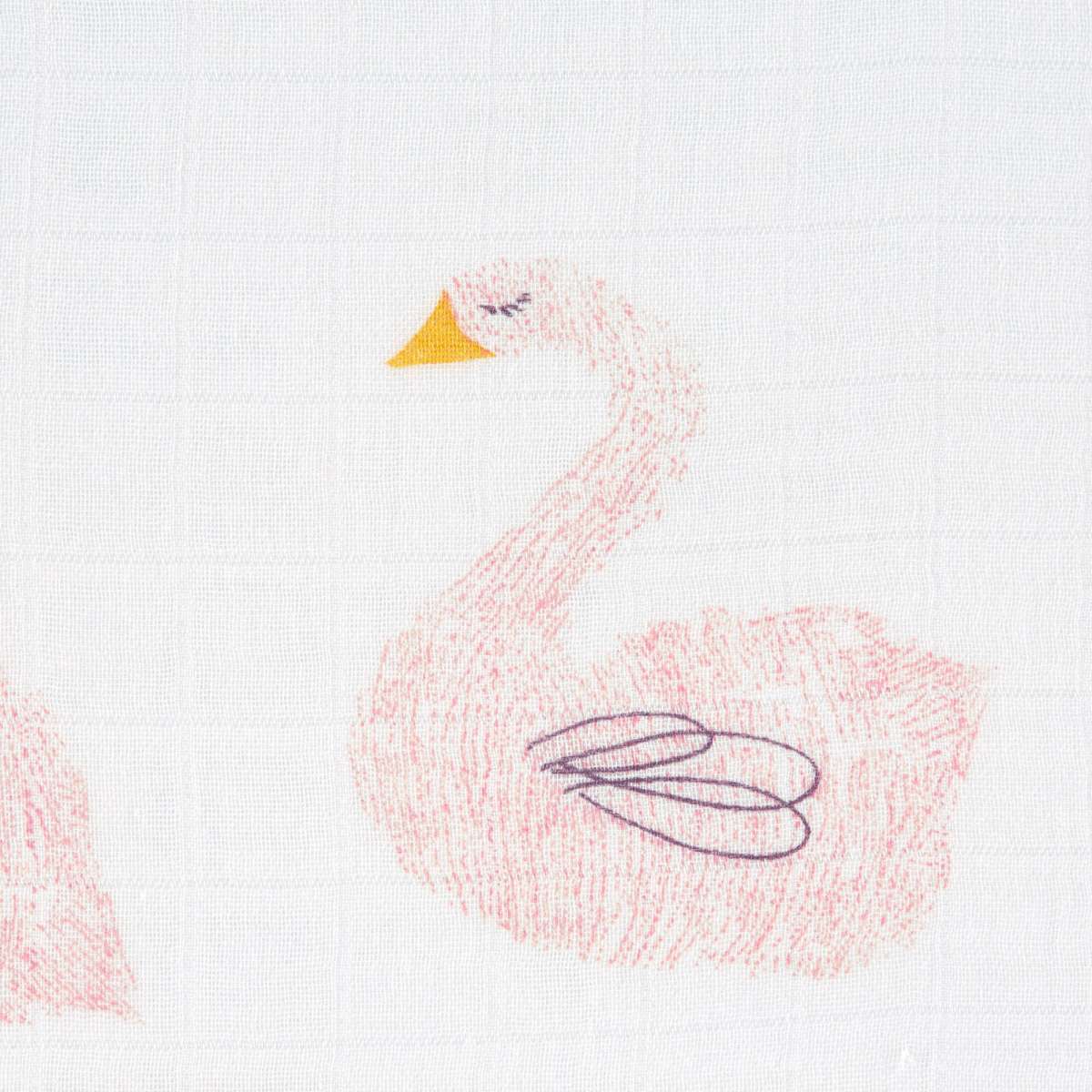 Lässig - heavenly soft swaddle XL swan - 2 stuks