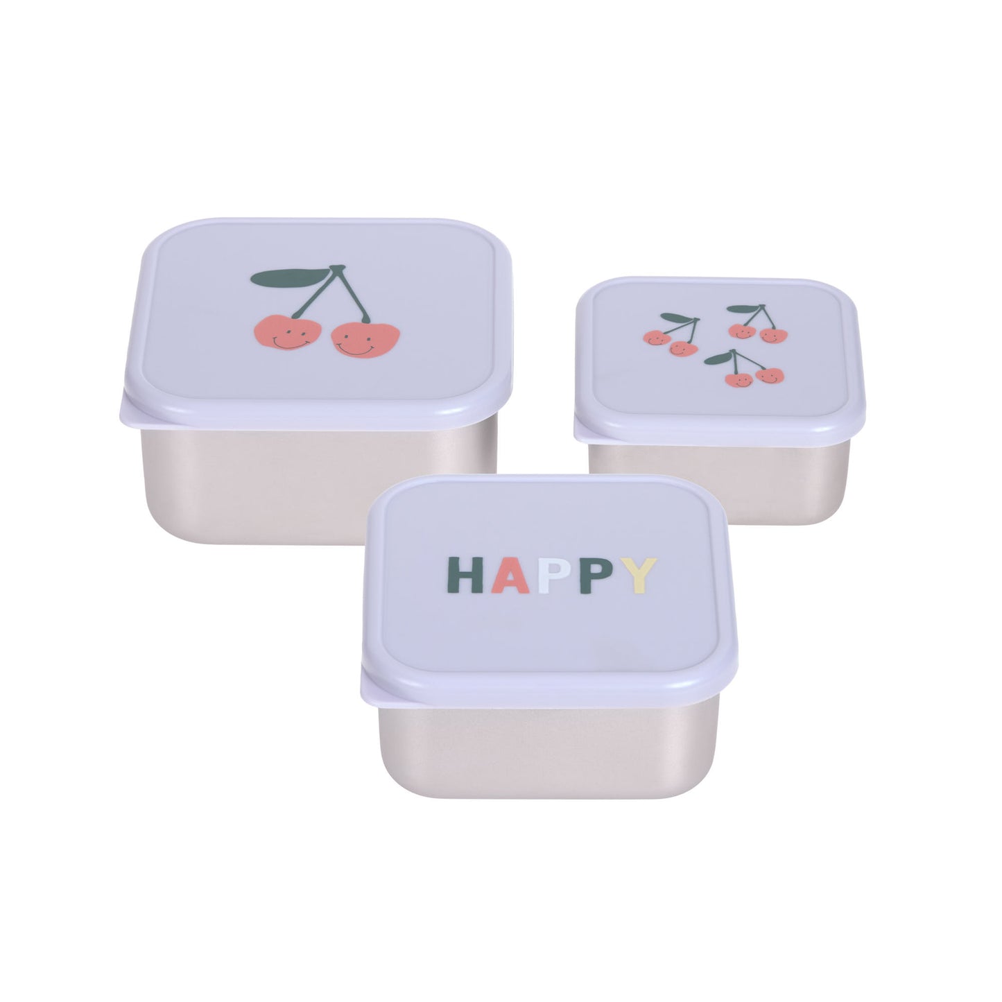 Lässig - Snackbox Stainless Steel 3stuks (verschillende varianten)