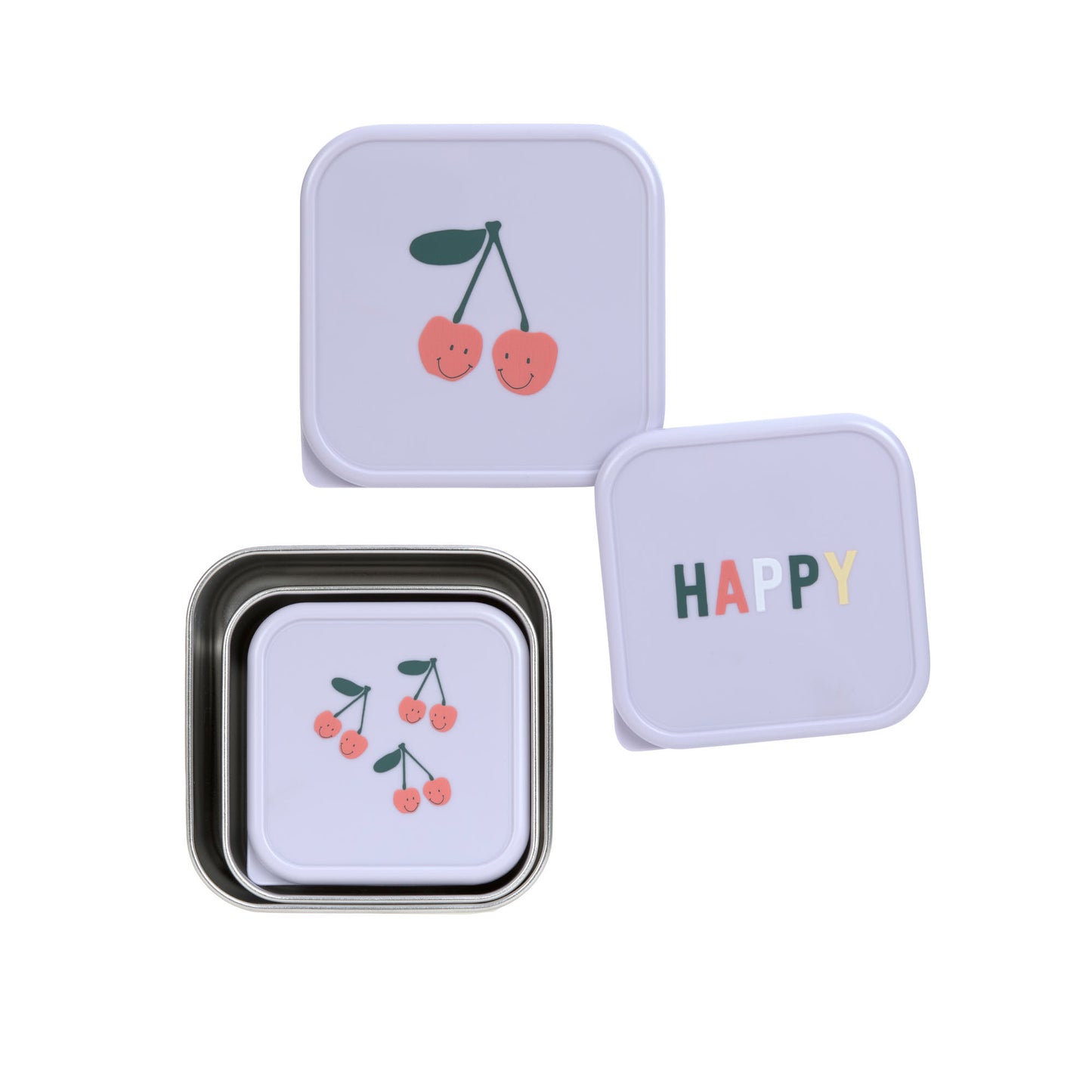 Lässig - Snackbox Stainless Steel 3stuks (verschillende varianten)