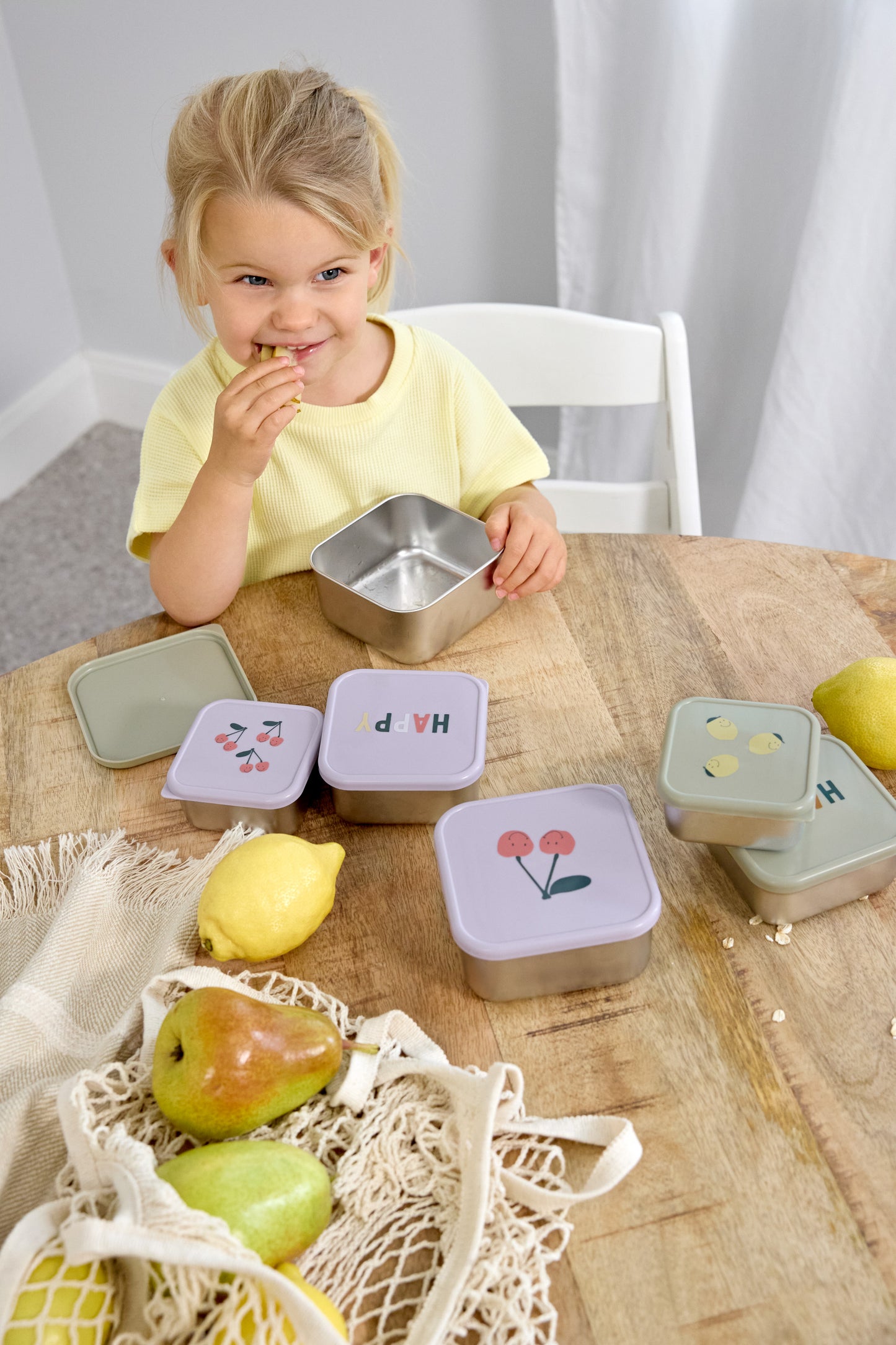 Lässig - Snackbox Stainless Steel 3stuks (verschillende varianten)