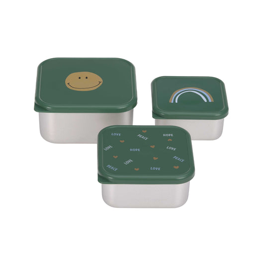 Lässig - Snackbox Stainless Steel 3stuks (verschillende varianten)