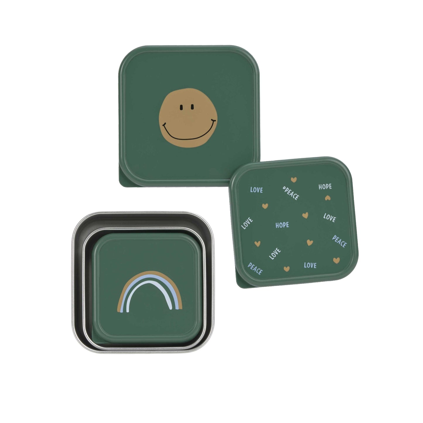 Lässig - Snackbox Stainless Steel 3stuks (verschillende varianten)
