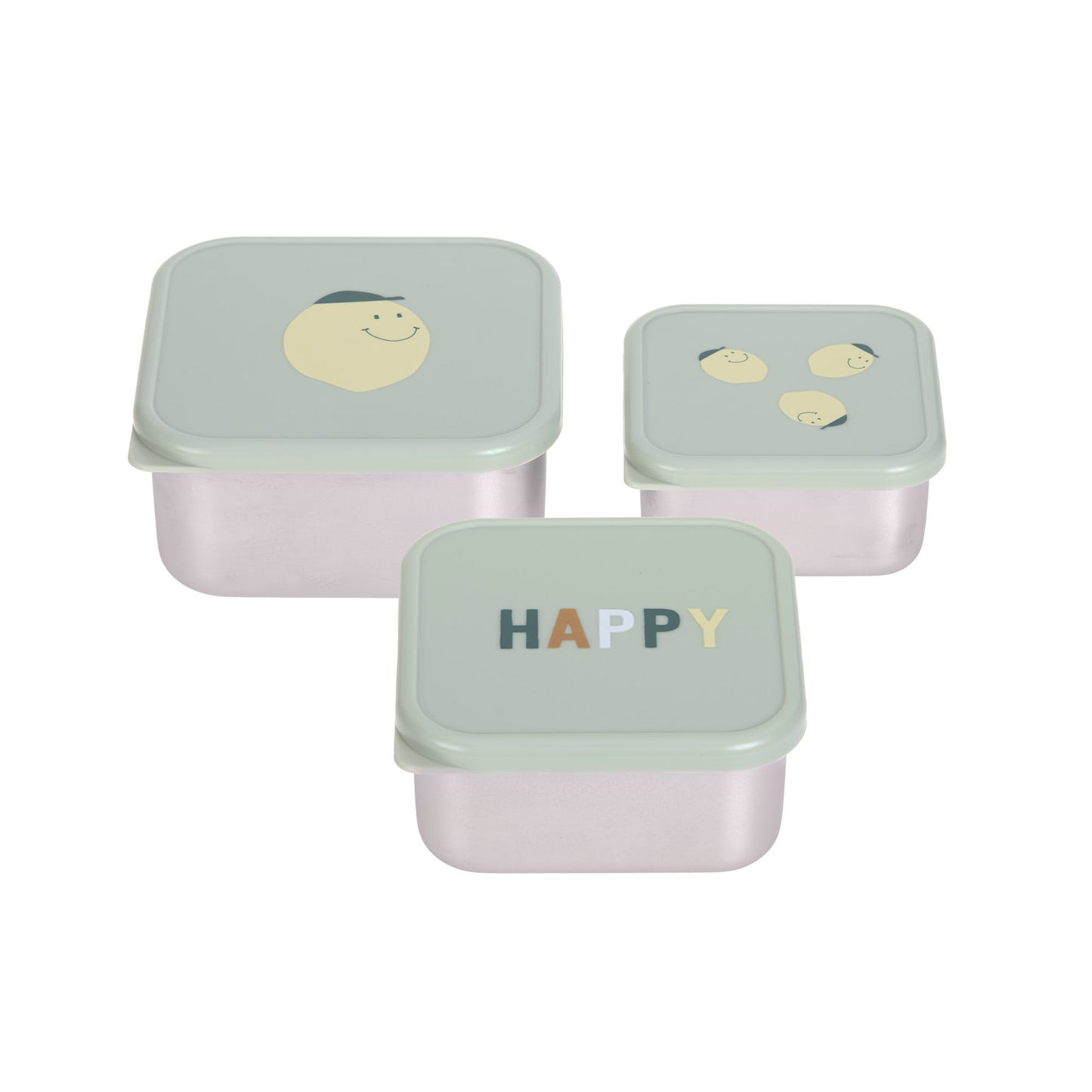 Lässig - Snackbox Stainless Steel 3stuks (verschillende varianten)