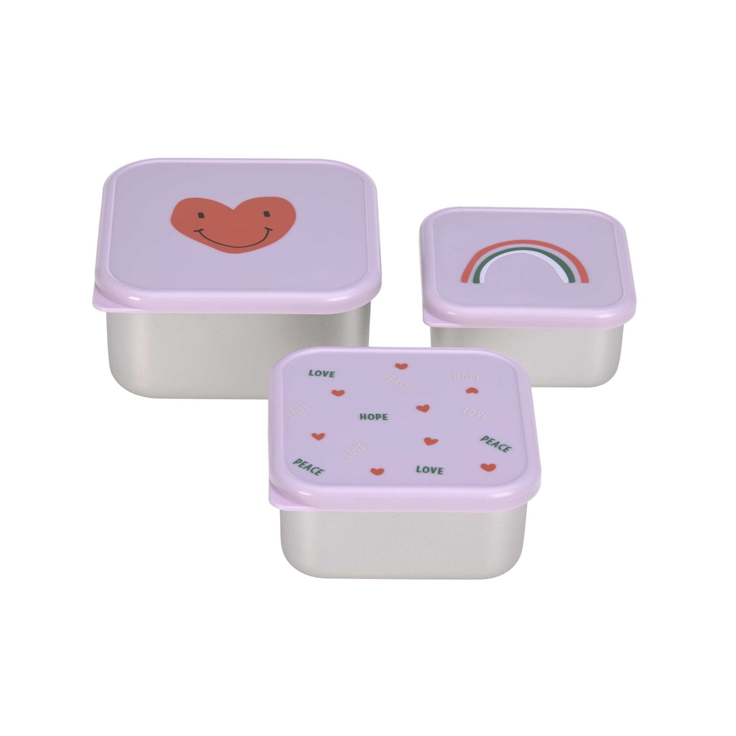 Lässig - Snackbox Stainless Steel 3stuks (verschillende varianten)
