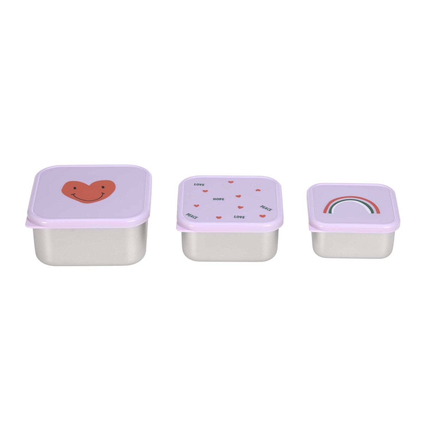 Lässig - Snackbox Stainless Steel 3stuks (verschillende varianten)