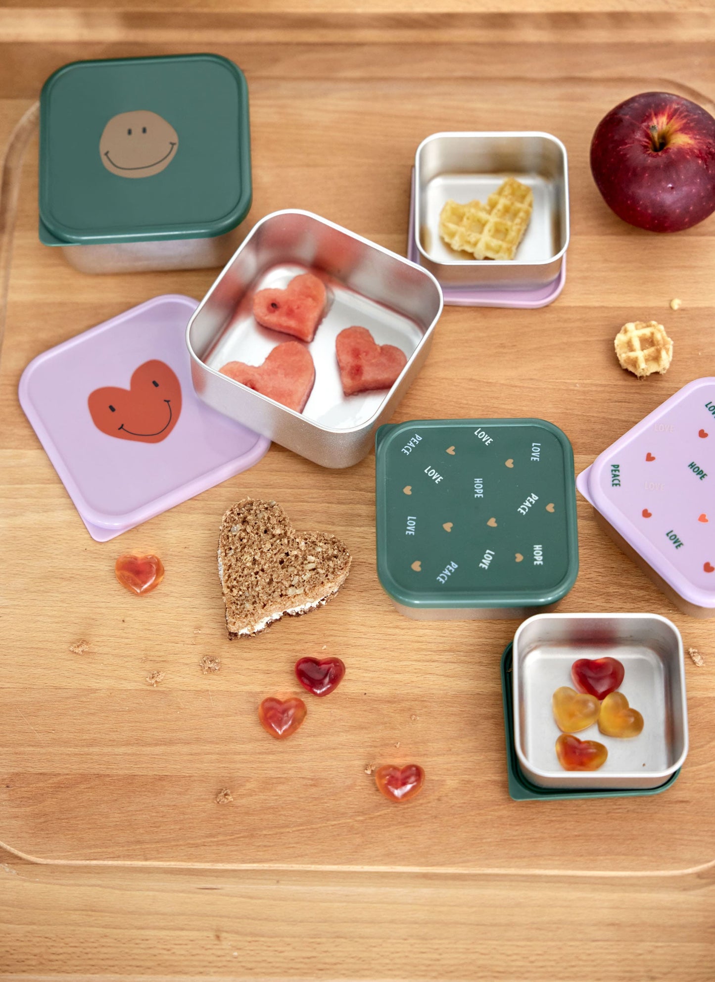 Lässig - Snackbox Stainless Steel 3stuks (verschillende varianten)