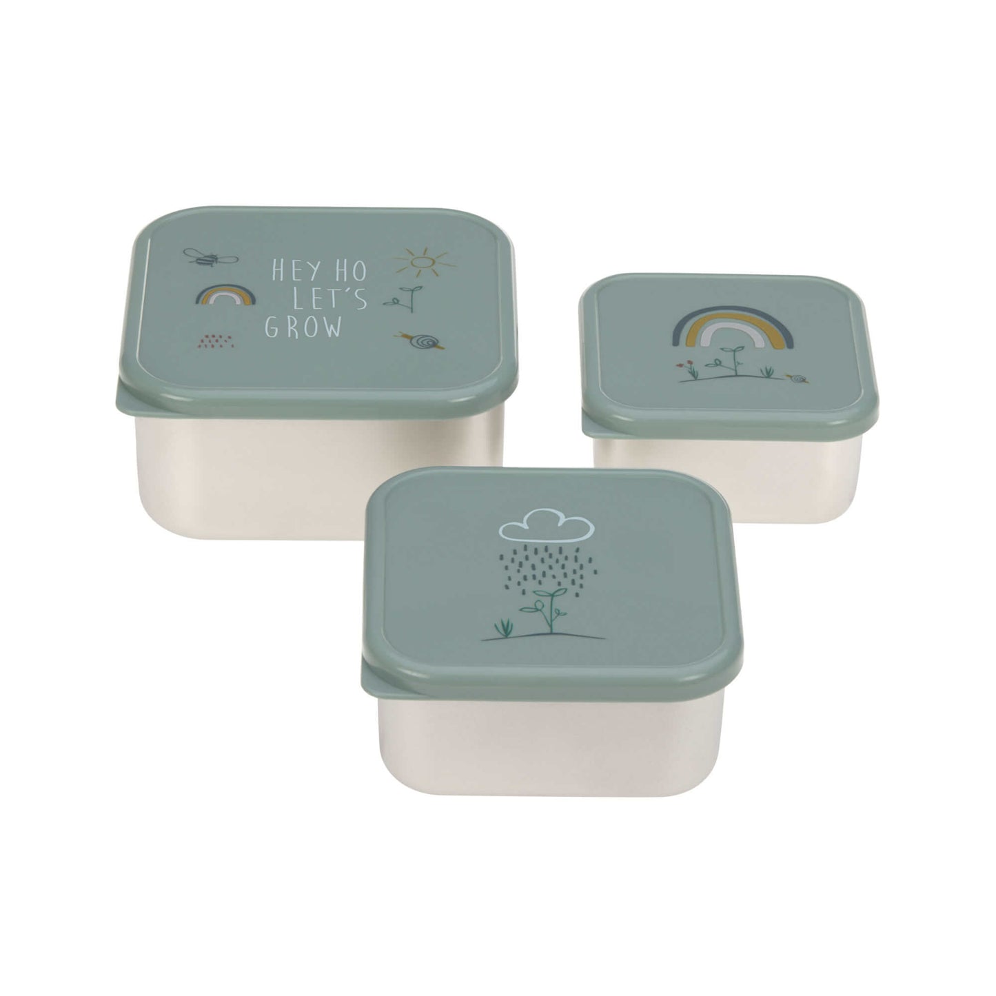 Lässig - Snackbox Stainless Steel 3stuks (verschillende varianten)
