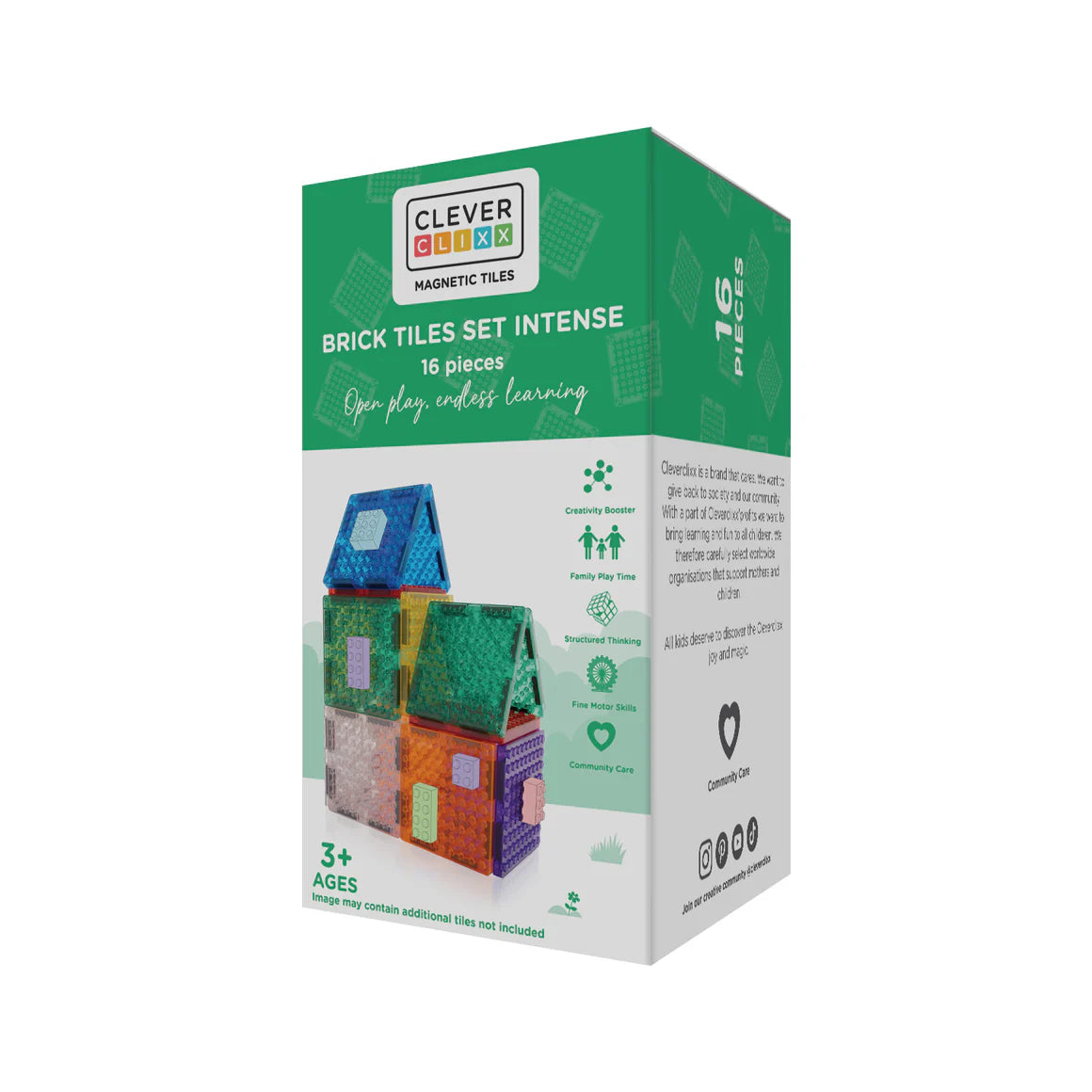 CLEVERCLIXX -Brick Tiles Pack Intens 16-delig