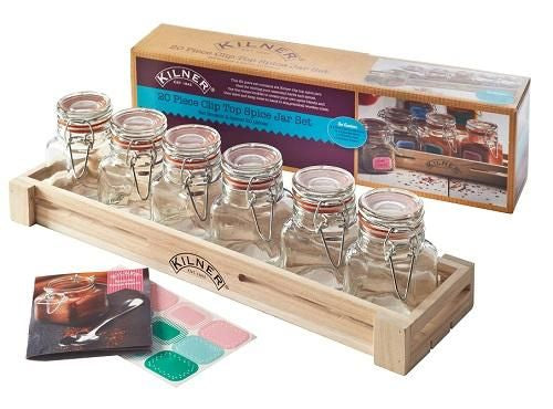 Kilner 6st kruidebpotjes met houder