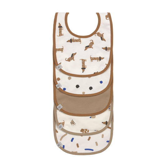 Lässig - value pack slabbetjes - 5 stuks - Little Mateys royal bleu - 3 tot 18 maanden
